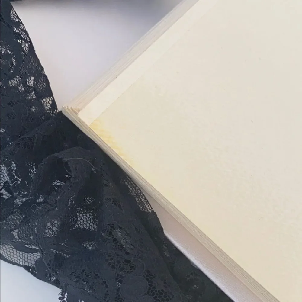 Vintage Black Lace White Wedding Photo Album